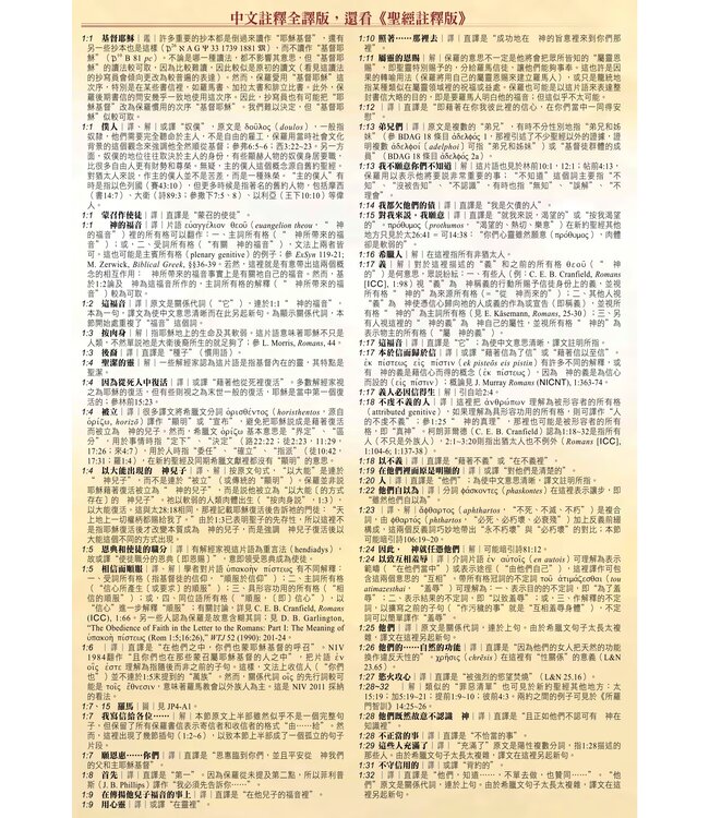 聖經．新約全書．新譯本註釋版．標準裝．彩色精裝白邊．繁體 | CNV Exegetical Study Bible : The New Testament (Traditional Character / Shen Edition) Hardcover