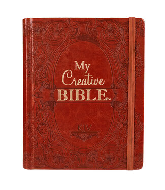 Christian Art Gifts Brown Faux Leather Hardcover My Creative Bible - KJV Journaling Bible