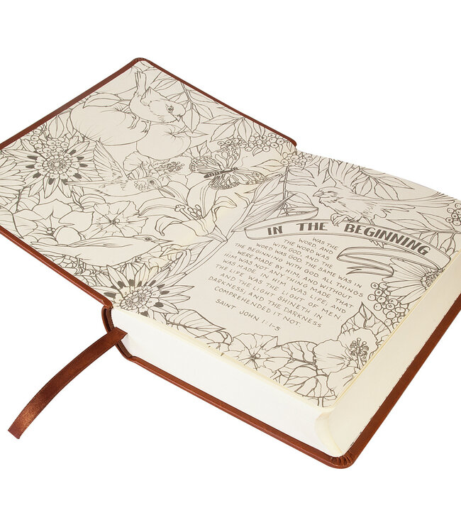 Brown Faux Leather Hardcover My Creative Bible - KJV Journaling Bible