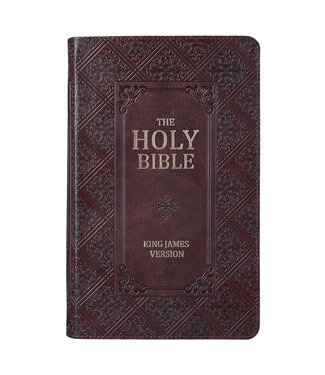 Christian Art Gifts Dark Brown Faux Leather Giant Print King James Version Bible with Thumb Index