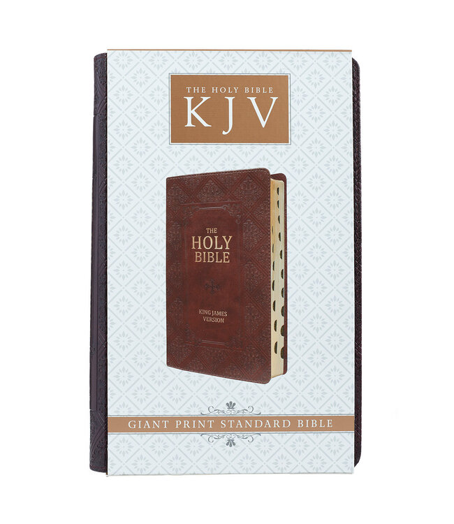 Dark Brown Faux Leather Giant Print King James Version Bible with Thumb Index