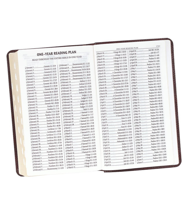 Dark Brown Faux Leather Giant Print King James Version Bible with Thumb Index