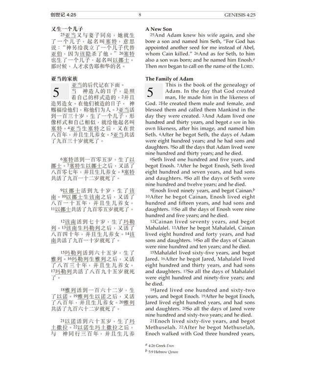 聖經．中英對照．和合本／NKJV．黑色仿皮面．金邊．標準本（簡體） Holy Bible - CUV / NKJV - Chinese / English (Black Leather Gilt Edge) Simplified Chinese