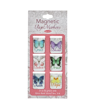 Christian Art Gifts Butterfly Blessings Mini Magnetic Bookmark Set