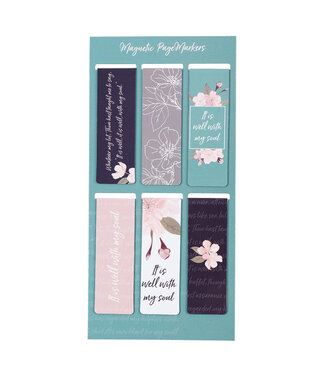 Christian Art Gifts It Is Well Magnetic Bookmark Set