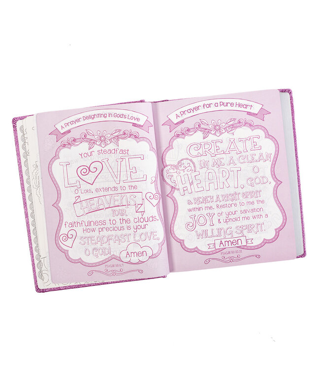 Purple Glitter My Creative Bible for Girls - ESV Journaling Bible