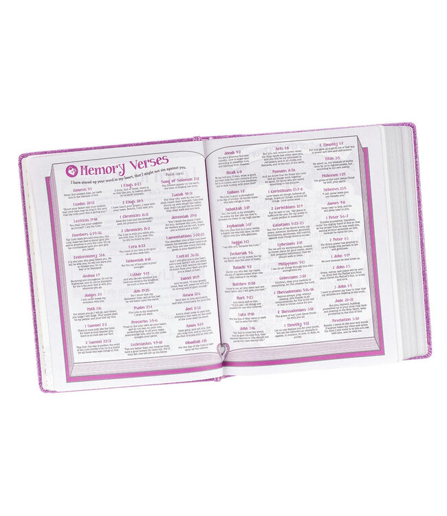 Purple Glitter My Creative Bible for Girls - ESV Journaling Bible