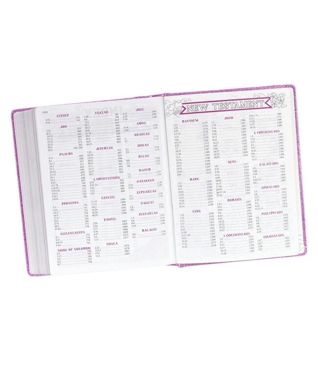 Purple Glitter My Creative Bible for Girls - ESV Journaling Bible