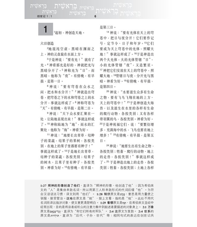 圣经．五经．新汉语译本．注释版