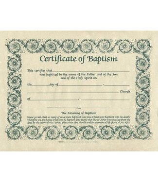 B&H Publishing Group Baptism - Parchment (8-1/2 x 11) (Pack of 6)