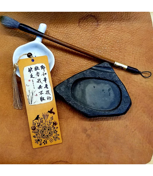 炭燒書法木雕書籤：耶和華是我的牧者