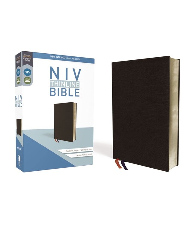 NIV Thinline Bible (Comfort Print) (Black Bonded Leather)