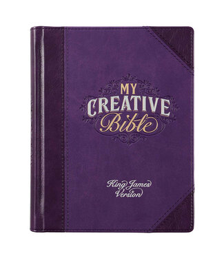 Christian Art Gifts Purple Faux Leather Hardcover My Creative Bible - A Journaling Bible