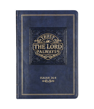 Christian Art Gifts Trust in the LORD - Navy Faux Leather Classic Journal - Isaiah 26:4