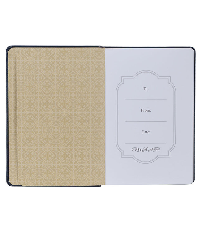 Trust in the LORD - Navy Faux Leather Classic Journal - Isaiah 26:4