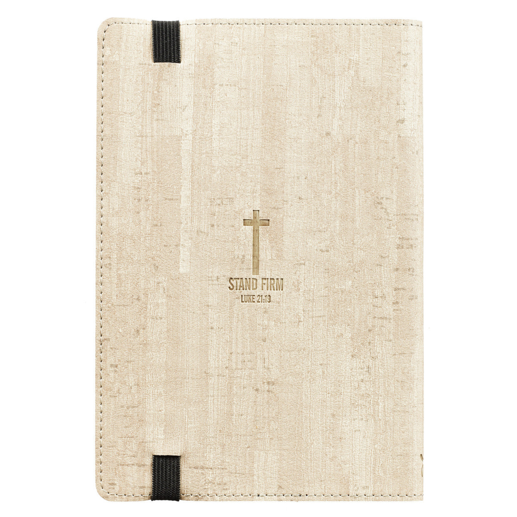 Christian Art Gifts Stand Firm - Flexcover Dotted Journal with Elastic Closure – Luke 21:19