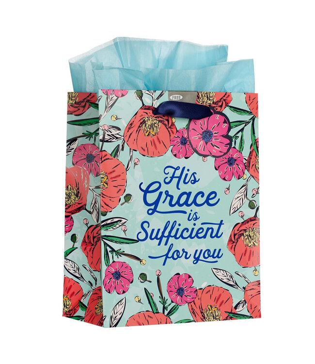 His Grace is Sufficient - Medium Gift Bag - 2 Corinthians 12:9