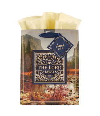 Christian Art Gifts Trust in the LORD Always - Medium Gift Bag - Isaiah 26:4