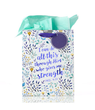 Christian Art Gifts I Can Do All This - Phil 4:13 Medium Gift Bag