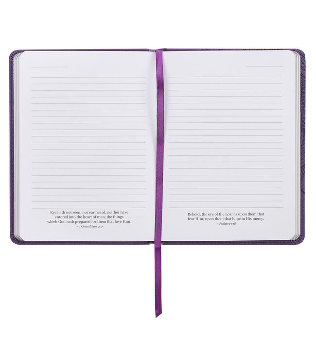 Strength & Dignity - Purple Sunflower Faux Leather Handy-Sized Journal - Proverbs 31:25