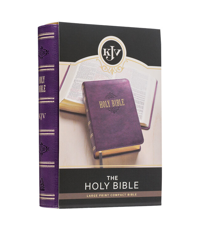 Purple Faux Leather Large Print Compact King James Version Bible