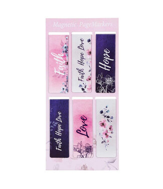 Christian Art Gifts Faith Hope Love Magnetic Bookmark Set - 1 Corinthians 13:13