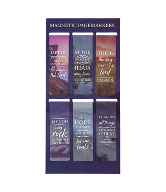 Christian Art Gifts Lift Up Your Hands - Magnetic Bookmark Set - Psalm 134:2