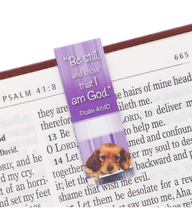 Be Still - Magnetic Bookmark Set with Puppies - Psalm 46:10