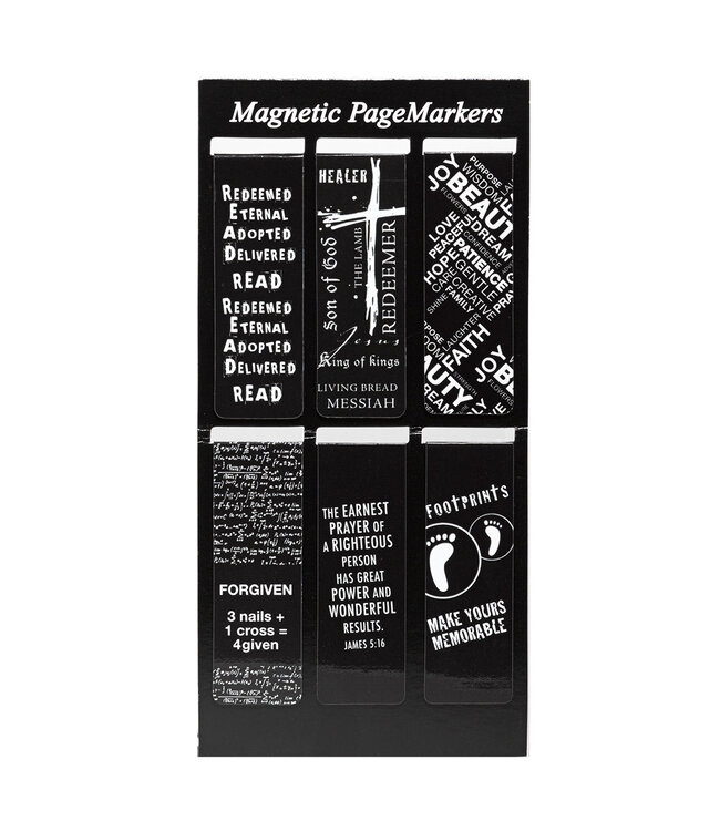 Black and White Magnetic Bookmarks