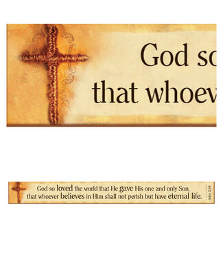 Christian Art Gifts John 3:16 Magnetic Strip | 長條形磁貼
