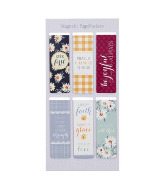 Christian Art Gifts Daisy - Magnetic Bookmark Set