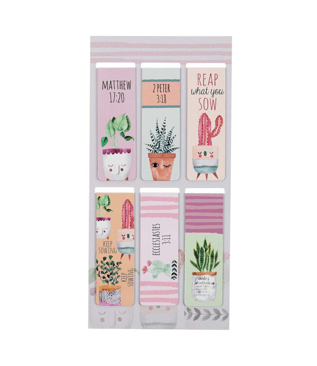Succulent Garden - Magnetic Bookmark Set
