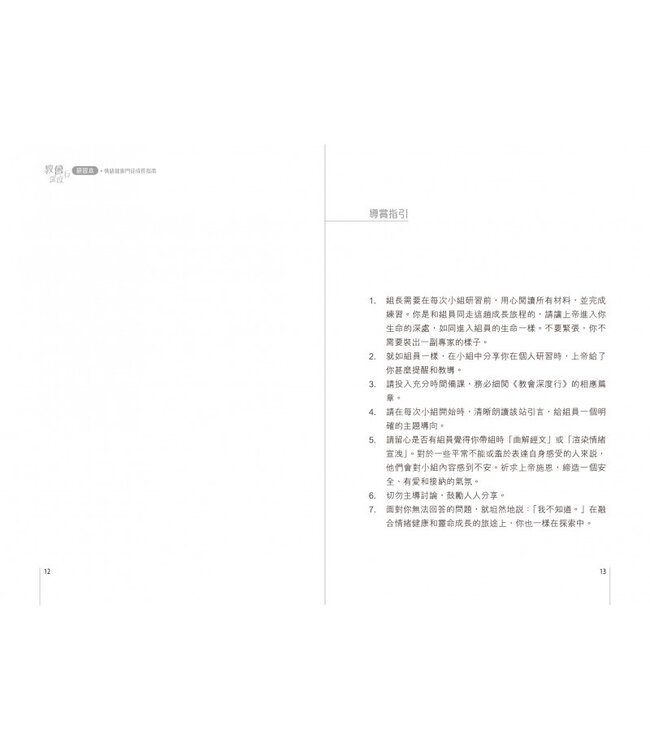 教會深度行（研習本）：情緒健康門徒成長指南 The Emotionally Healthy Church Workbook