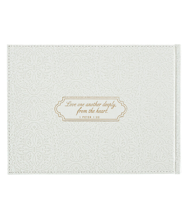 White Lace Mr. & Mrs. Wedding Guest Book