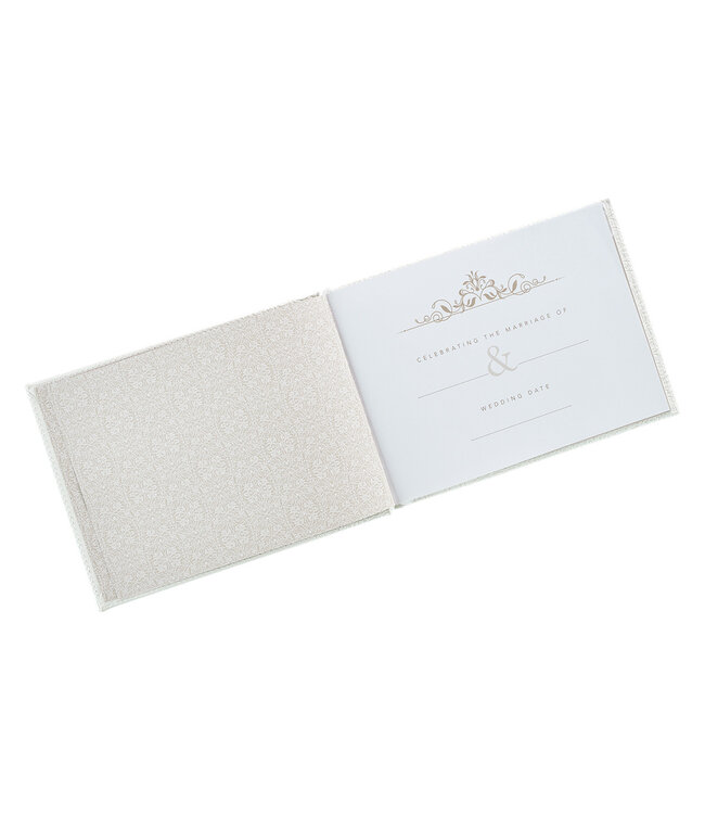 White Lace Mr. & Mrs. Wedding Guest Book