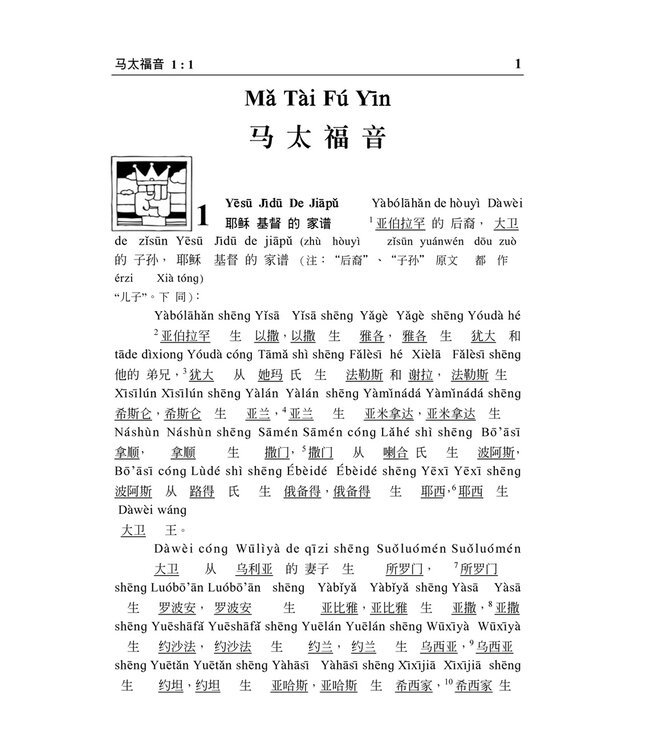 新约圣经．和合本．汉语拼音版（附送《基督徒学普通话手册》CD）Holy Bible, CUV, New Testament, Putonghua Pinyin Edition with CD, Simplified Chinese, Paper Back