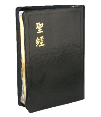 台灣聖經公會 The Bible Society in Taiwan 聖經・和合本（神版）／大型／黑色皮面金邊拉鍊拇指索引