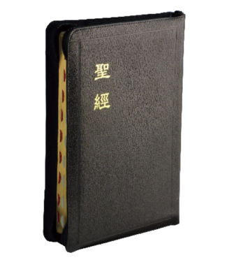台灣聖經公會 The Bible Society in Taiwan 聖經．和合本．上帝版／大字型／拇指索引／黑色皮面拉鍊金邊