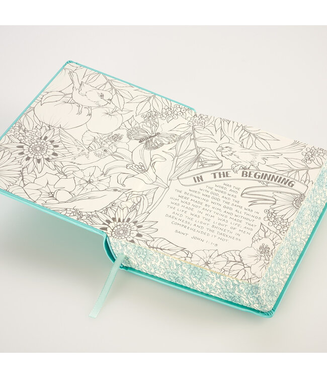 Teal Faux Leather Hardcover KJV My Creative Bible