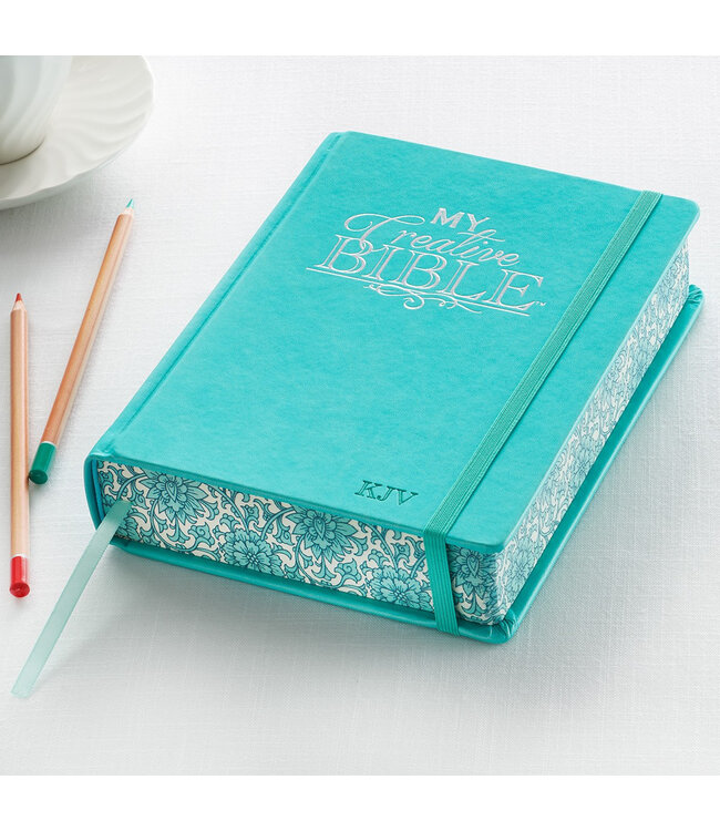 Teal Faux Leather Hardcover KJV My Creative Bible