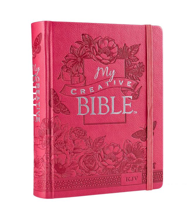Bright Pink Faux Leather Hardcover KJV My Creative Bible