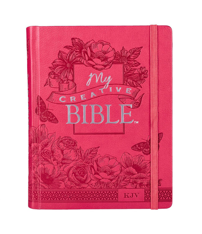 Bright Pink Faux Leather Hardcover KJV My Creative Bible
