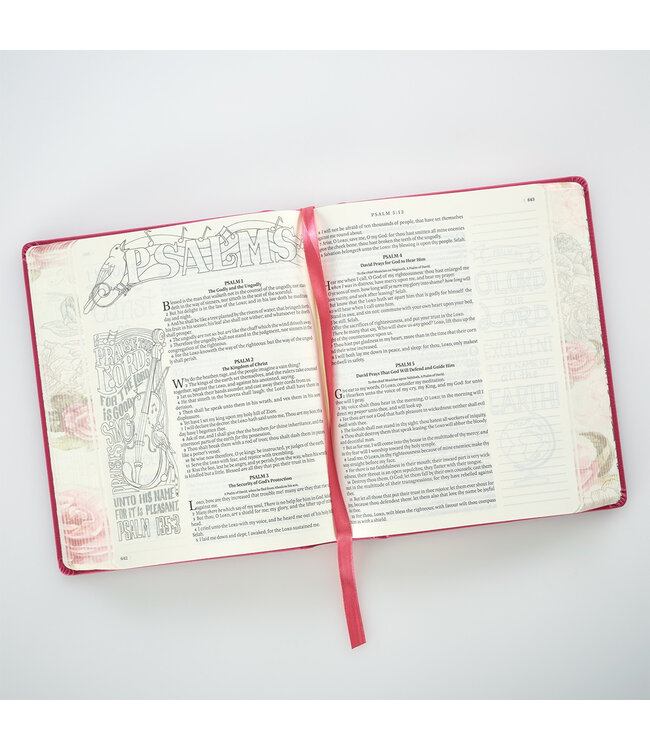 Bright Pink Faux Leather Hardcover KJV My Creative Bible