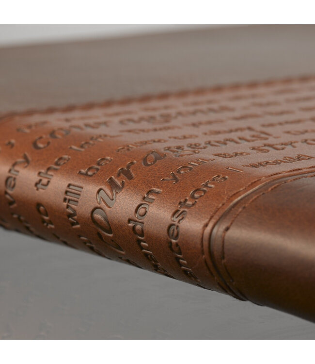 Strong and Courageous Zippered Classic LuxLeather Journal - Joshua 1:5-7 | 仿皮拉鍊封口日記本