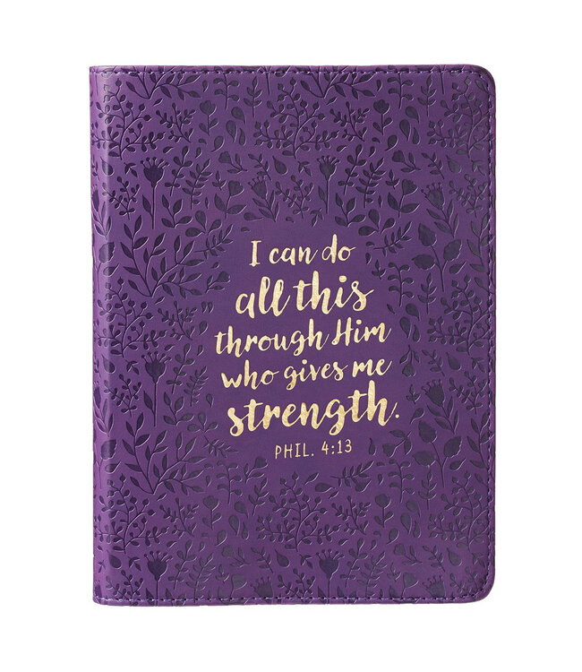 Journal Handy Purple I Can Do All This Phil. 4:13