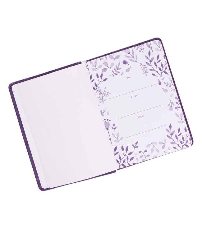 I Can Do All This Purple Handy-sized Faux Leather Journal - Philippians 4:13