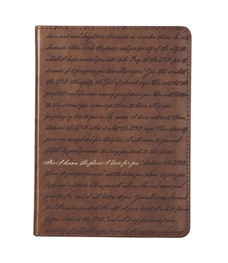 Christian Art Gifts I Know the Plans Brown Handy-size Faux Leather Journal - Jeremiah 29:11