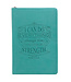 I Can Do Everything Zippered Classic LuxLeather Journal In Turquoise - Philippians 4:13 | 仿皮拉鍊封口日記本