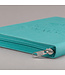 I Can Do Everything Zippered Classic LuxLeather Journal In Turquoise - Philippians 4:13 | 仿皮拉鍊封口日記本