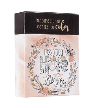 Christian Art Gifts Faith Hope Love Coloring Cards